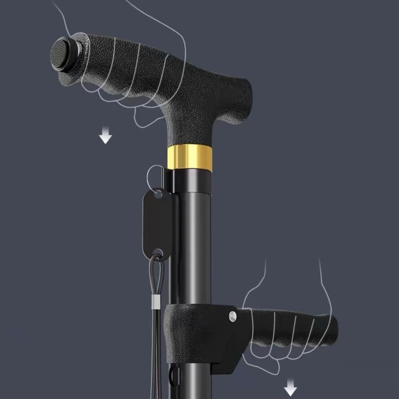 Elderly crutches four-legged lightweight non-slip cane the elderly multi-functional light cane walker stick head