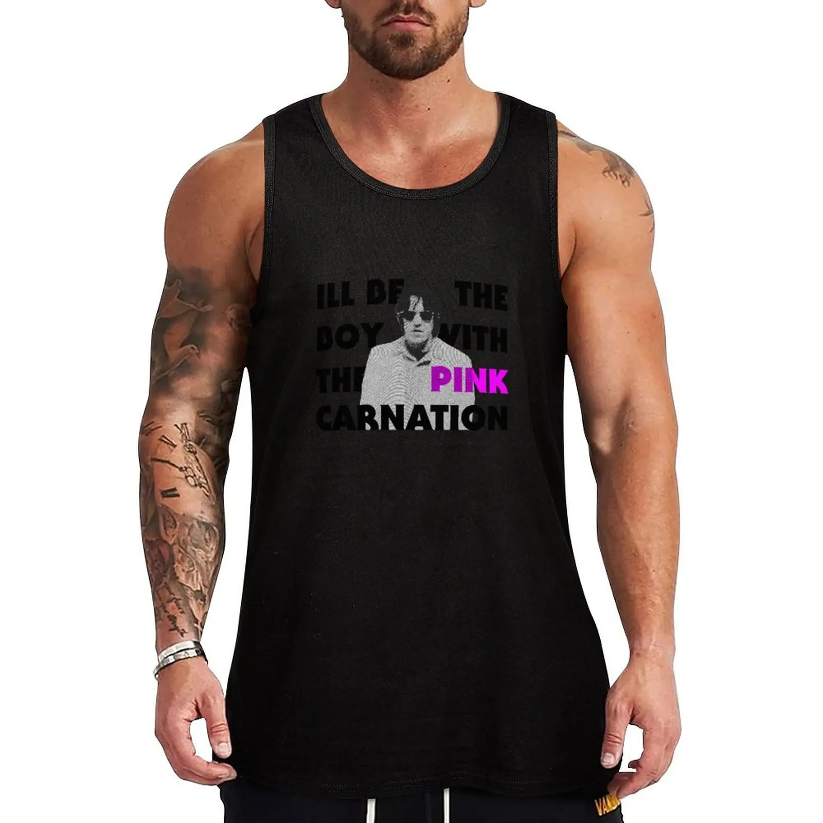 

elliot smith pink carnations Tank Top running shirt underwear Men's sports t-shirt Men's summer clothes Men's t-shirts
