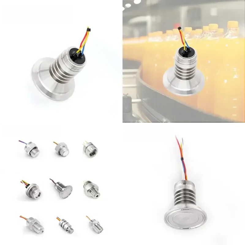 Cleaned Title Stainless Steel Sanitary Grade Flush Diaphragm Pressure Sensor with Clamp for Liquids Optimized Title Stainless