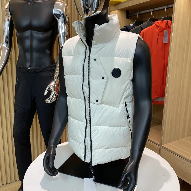 

Korean Sle Stand Collar Men's Winter Jaet Du down Thermal Vest Casual Open Cardigan Outerwear Thiened Faion Urban