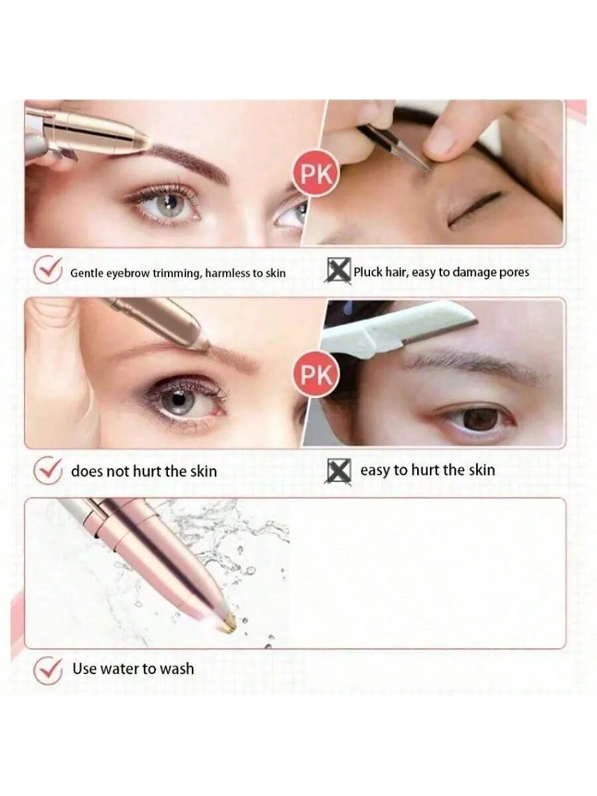 2026 Trimmer sopracciglia elettrico da donna Eye Brow Shaper Matita Rimozione peli viso per le donne Rasoi sopracciglia automatici ricaricabili