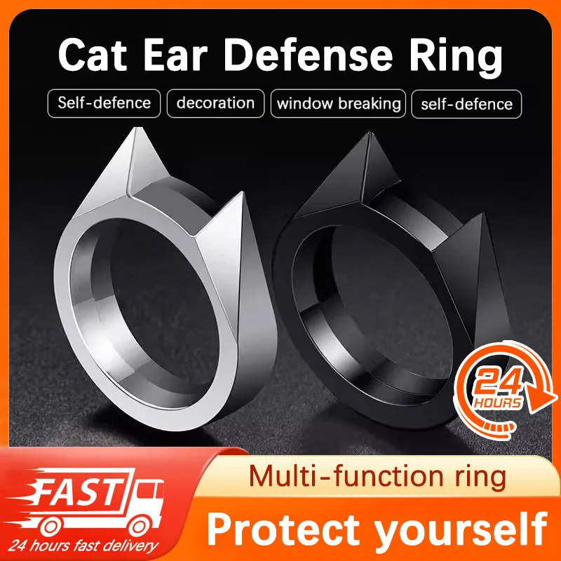 Defensive ring female stealth men multifunctional defense weapon self-defense attack escape self-rescue girls anti-wolf