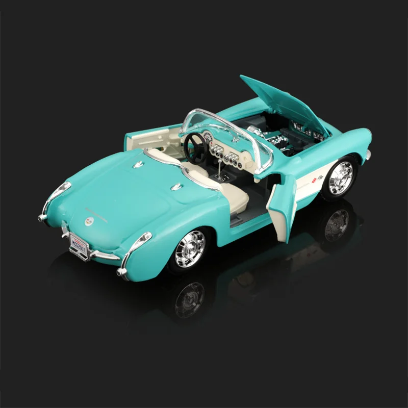 Maisto 1:24 Chevrolet Corvette 1957 Alloy Diecasts & Toy Vehicles Car Model Miniature Scale Model Car Toy For Children