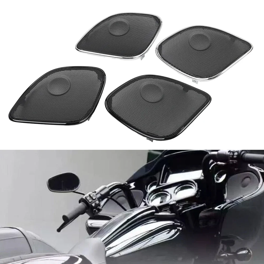 

2Pcs For Harley Davidson Road Glide FLTRX 2015-2023 Metal + ABS Plastic Motorbike Front Fairing Speaker Grilles Mesh Cover