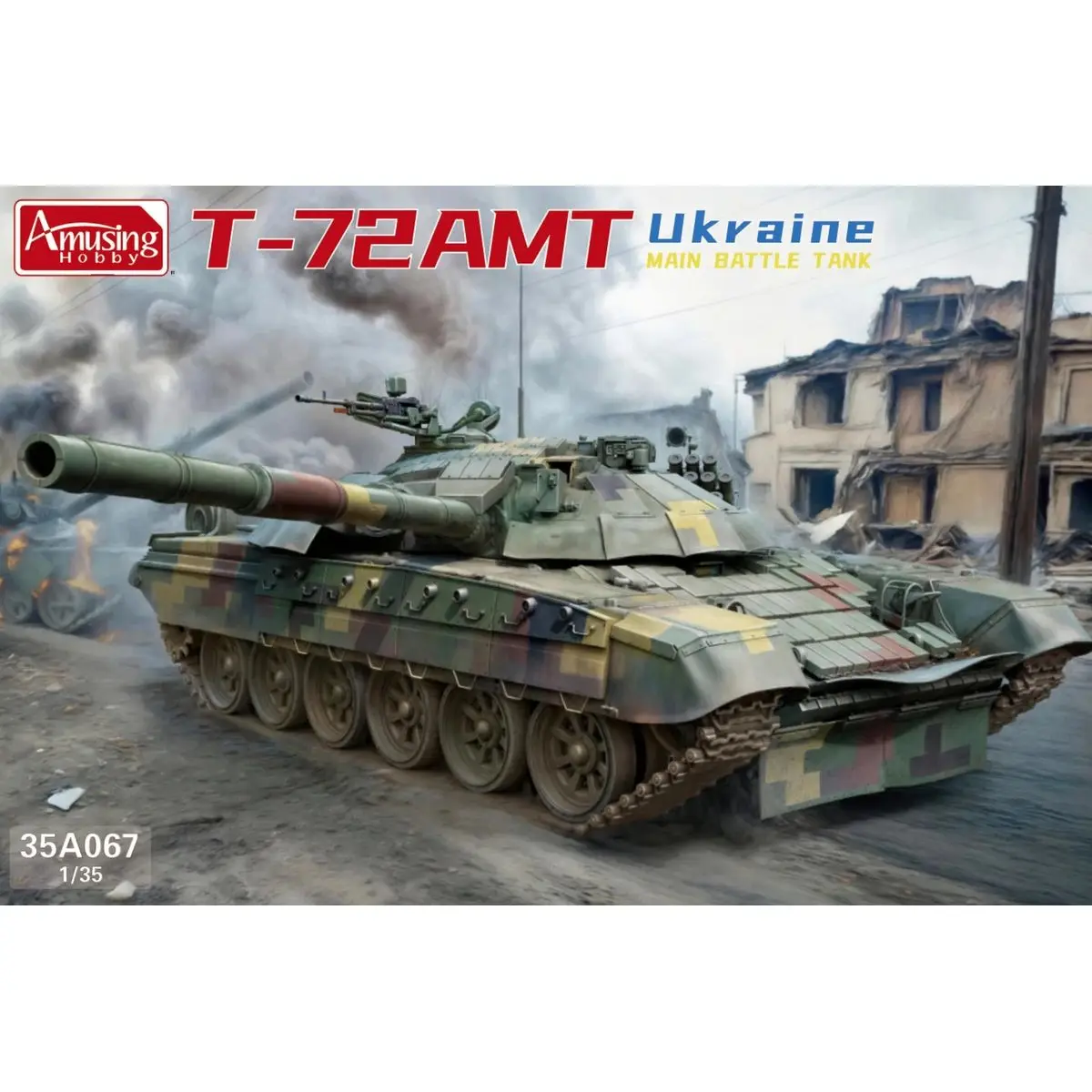 Amusing Hobby 35A067 1/35 Ukraine Main Battle Tank T-72AMT - Scale Model Kit