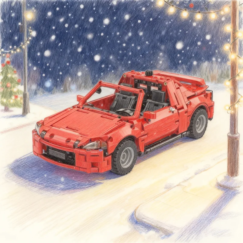 

1139pcs MOC Honda CR X Del Sol Red Technical Model Building Blocks Construction Christmas Gifts Toy Creative DIY Idea Assemble