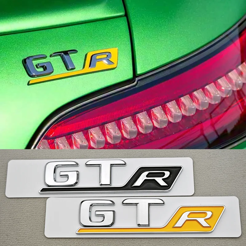 ثلاثية الأبعاد ABS كروم سيارة رسائل شارة الخلفي الجذع شعار GT R ملصق شعار الشارات لمرسيدس بنز GT R الذيل بمناسبة الملحقات