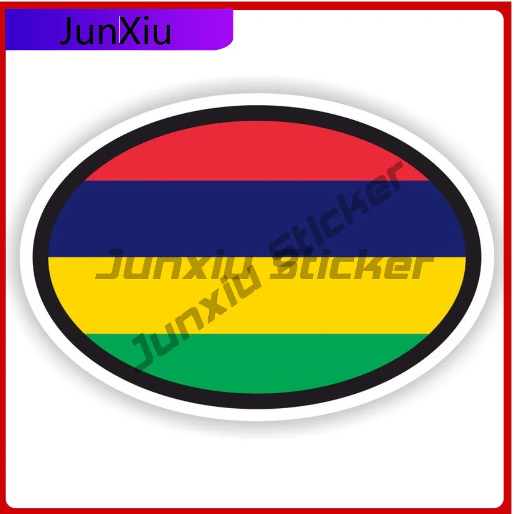 

Mauritius Oval Flag Sticker Waterproof Decals Scratch Cover Decals Camper Rv Van Decals Stickers Suv Window Cover Scratch Refit