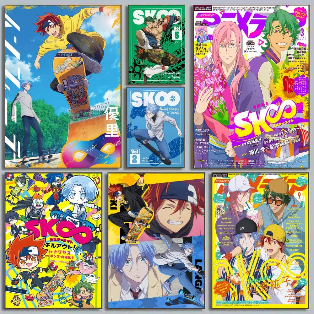 Anime SK8 The I-Infinity Poster Self-adhesive Art Waterproof Paper Sticker Coffee House Wall Decor