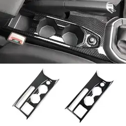 ABS Car Interior Accessories Center Console Gear Shift Panel Water Cup Holder Frame Cover Case For VW Polo 2019 2020