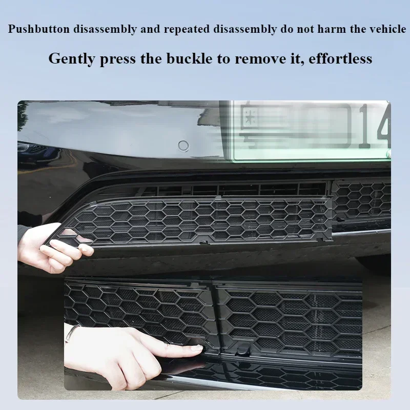 Car Lower Bumper Anti Insect Net Anti Dust Proof Inner Vent Grille Cover Insect-proof Inlet For Tesla New Model 3+ Highland 2024