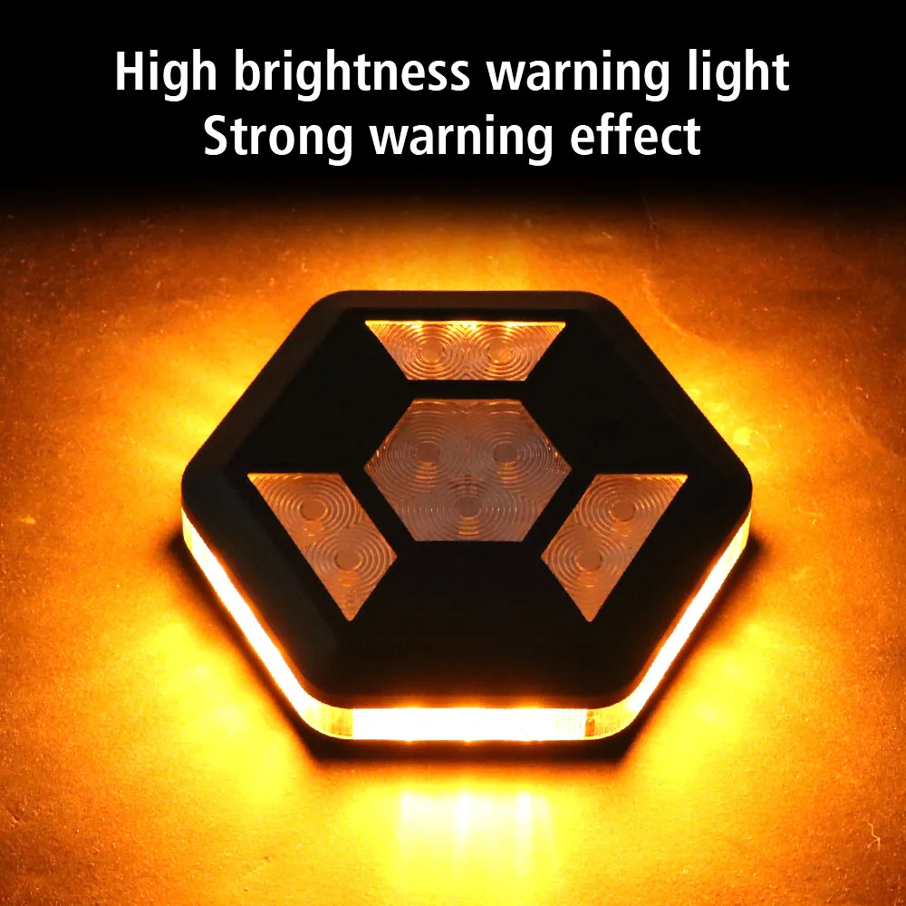 Night Yellow White Flashing Lamp Roof Trunk Lights Magnet Adsorption 360° Rotating COB Warning Light Car Emergency USB Charging
