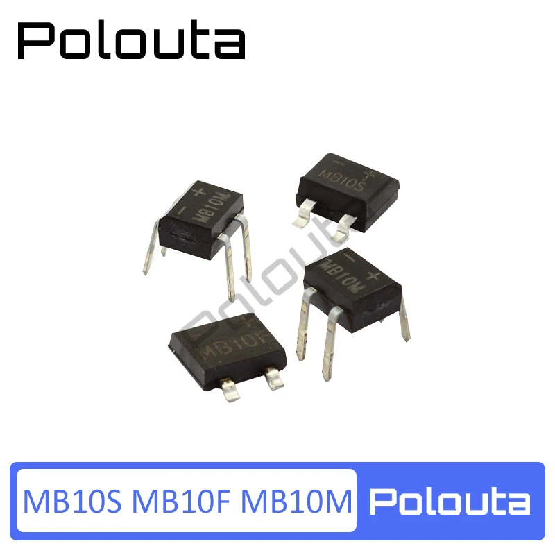 20 Pcs/lot Polouta Mb10m Rectifier Bridge Single-Phase Bridge 1000V/0.5A Direct Plug Patch Supper Capacitor Protection Board