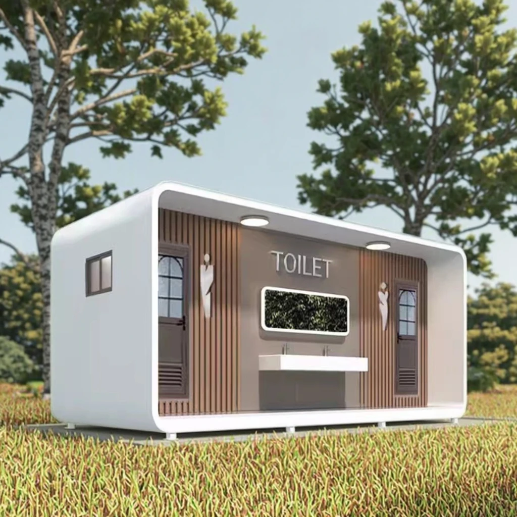 Modern Prefab Portable Toilet Cabin Bathroom Facilities Made of Sandwich Panel Easy to Move