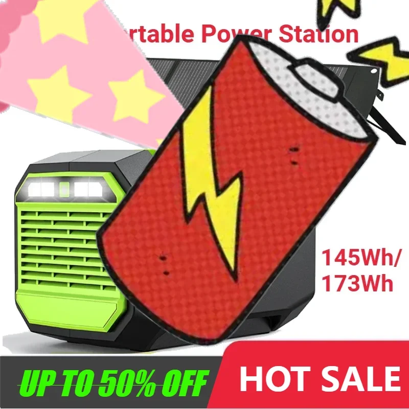 

145Wh 200W Portable Power Station 220V/110V Solar Generator Outdoor Emergency Mobile Power Bank 39000mAh For Camping Power LED