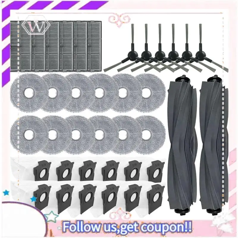 

【LAST CHANCE】Для Dreame L10s Pro Ultra Heat/X30 Ultra/X30 Pro Сменные компоненты- Основная щетка Боковая щетка Мешок для пыли Фильтр Швабра