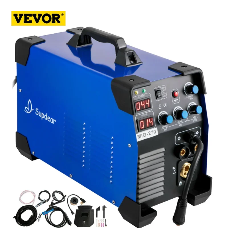 VEVOR 3 in 1 MIG / MMA / TIG Inverter Aluminum Welder Semi-automatic Welding IGBT Combo Welding Machine Spot Welder 270A