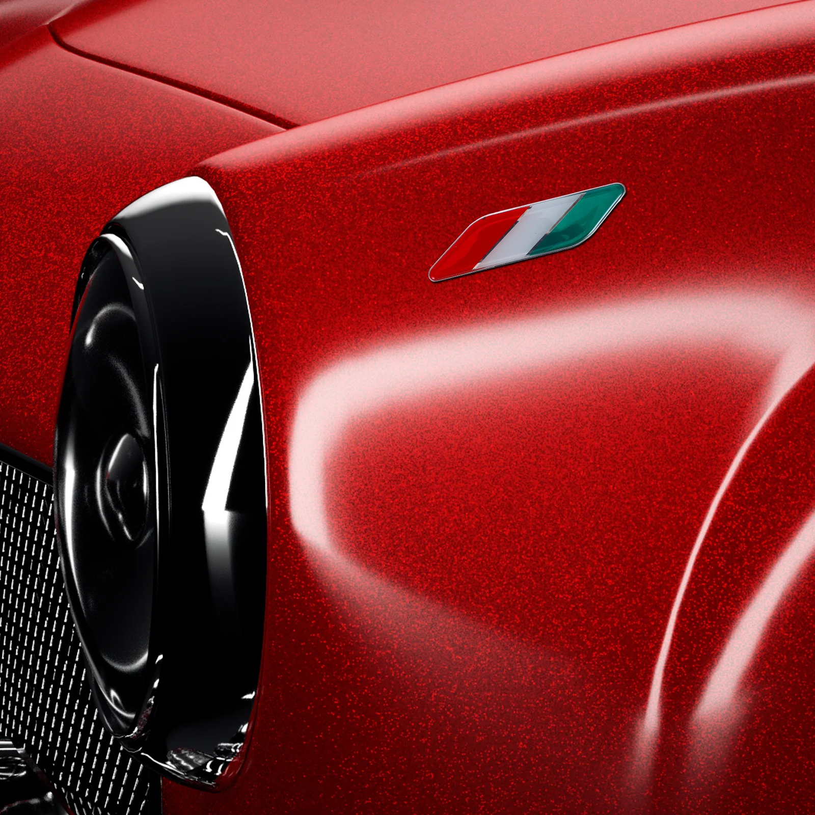 

Italy Flag Car Sticker Wing Design Waterproof Decal For Vehicle Body Window Truck Decoration Scratch Resistant