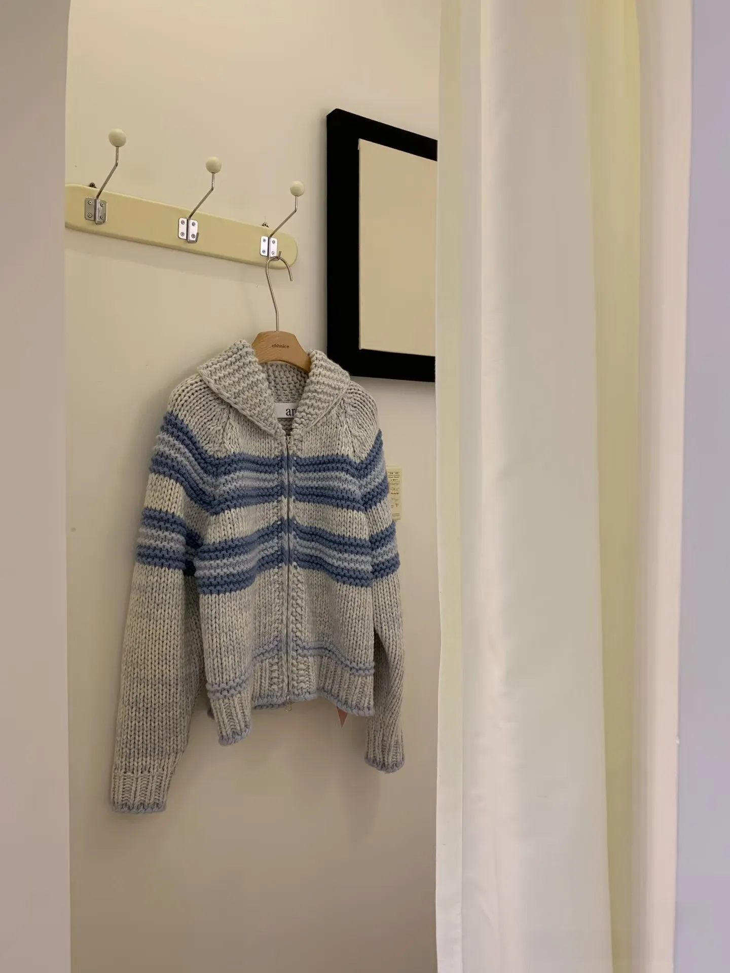 Suéter coreano Sle hecho a mano con aguja Thi, Color adient, Jaet, ligero, cálido, informal, holgado, ropa de abrigo de invierno