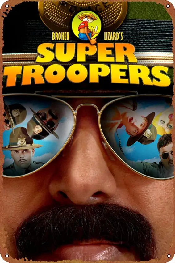 

Super Troopers, Клубная спальня, офис, кофейный бар, настенный художественный ретро постер, жестяные знаки 12x8 дюймов