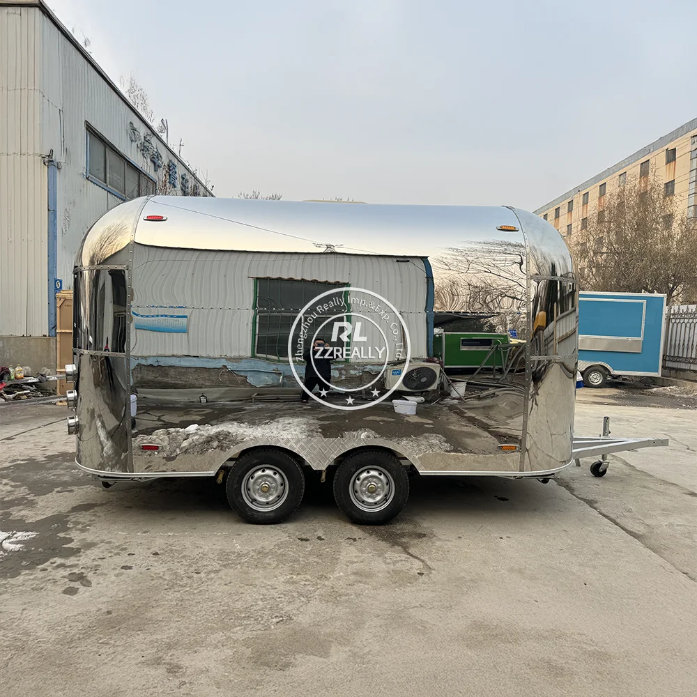 

Australian Standard Fully Equipped Kitchen Mobile Street Pizza Airstream Food Concession Catering Trailer Truck