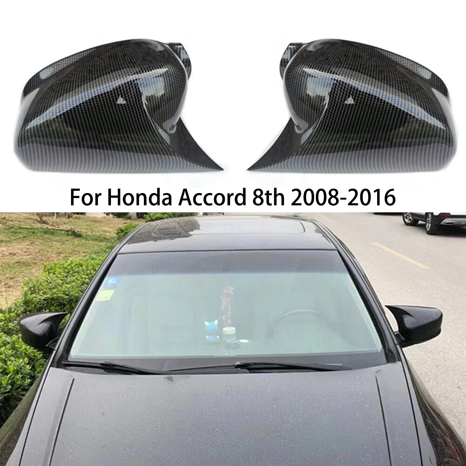 For Honda Accord 2008 2009 2010-2016 2017 All Models Without Turn Signal Mirror Rearview Side Mirror Cover Cap Car Accessories