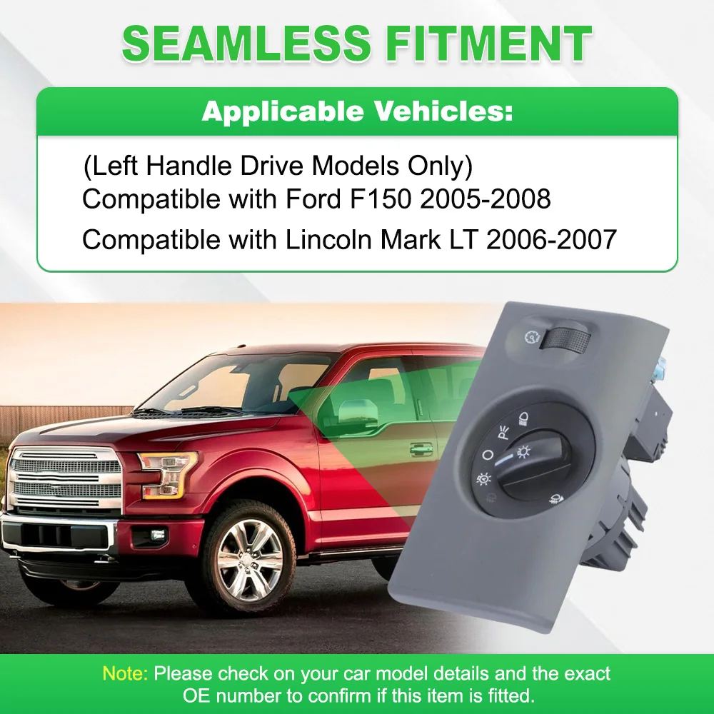 لينكولن مارك LT 2006-2007 لفورد F150 2005-2008 10 و 5 دبابيس مفتاح التحكم في المصباح 1S9939 7L3Z11654CB