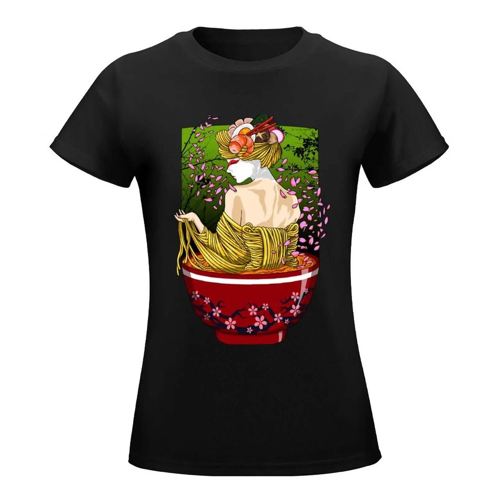 Geisha Ramen T-Shirt Blouse cute clothes t-shirt dress for Women long