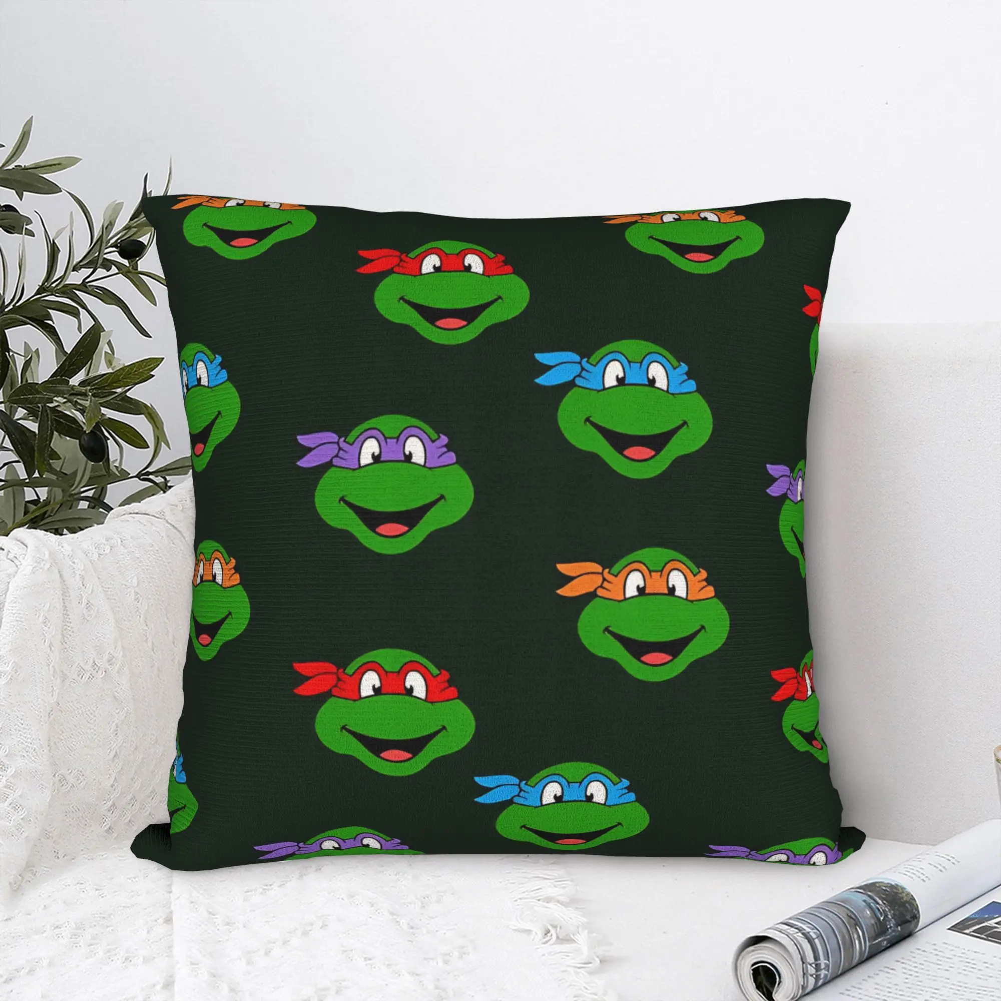  T-Teenage M-Mutant Ninja Turtles Pillow Case  Soft Pillow Cover Vintage Cushion Cover For Office Car Home Decor