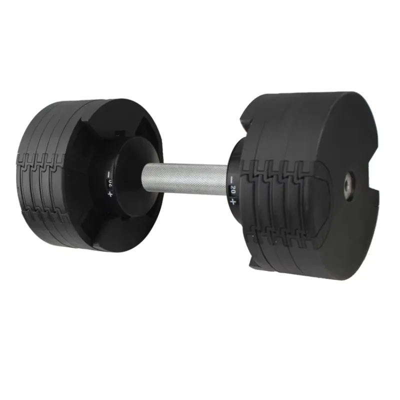 

20Kg Adjustable Steel Iron Dumbbell Chrome Barbell Set High Rubber Home Use Shoulder Exercise Fitness Training