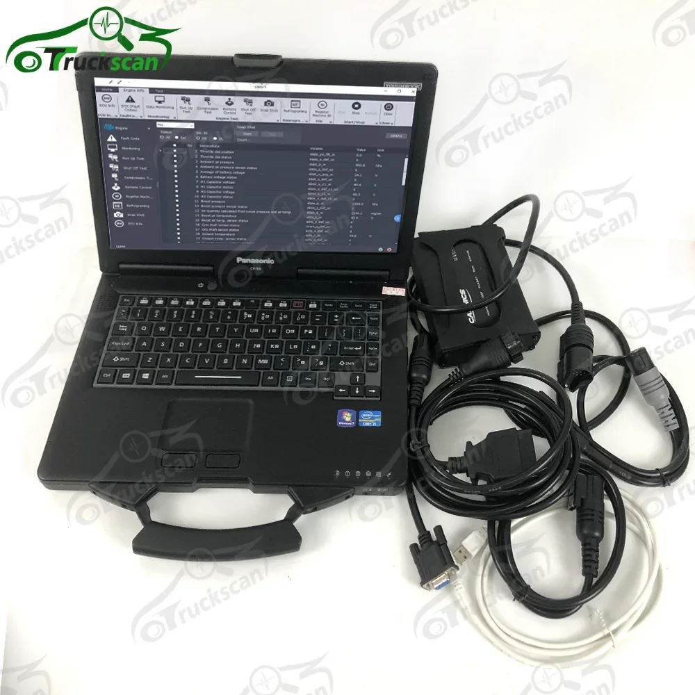 For oem DOOSAN uVIM Scanner kit Heavy Duty Communication Interface Forklift Excavator Loader Diagnostic tool detector+cf53laptop