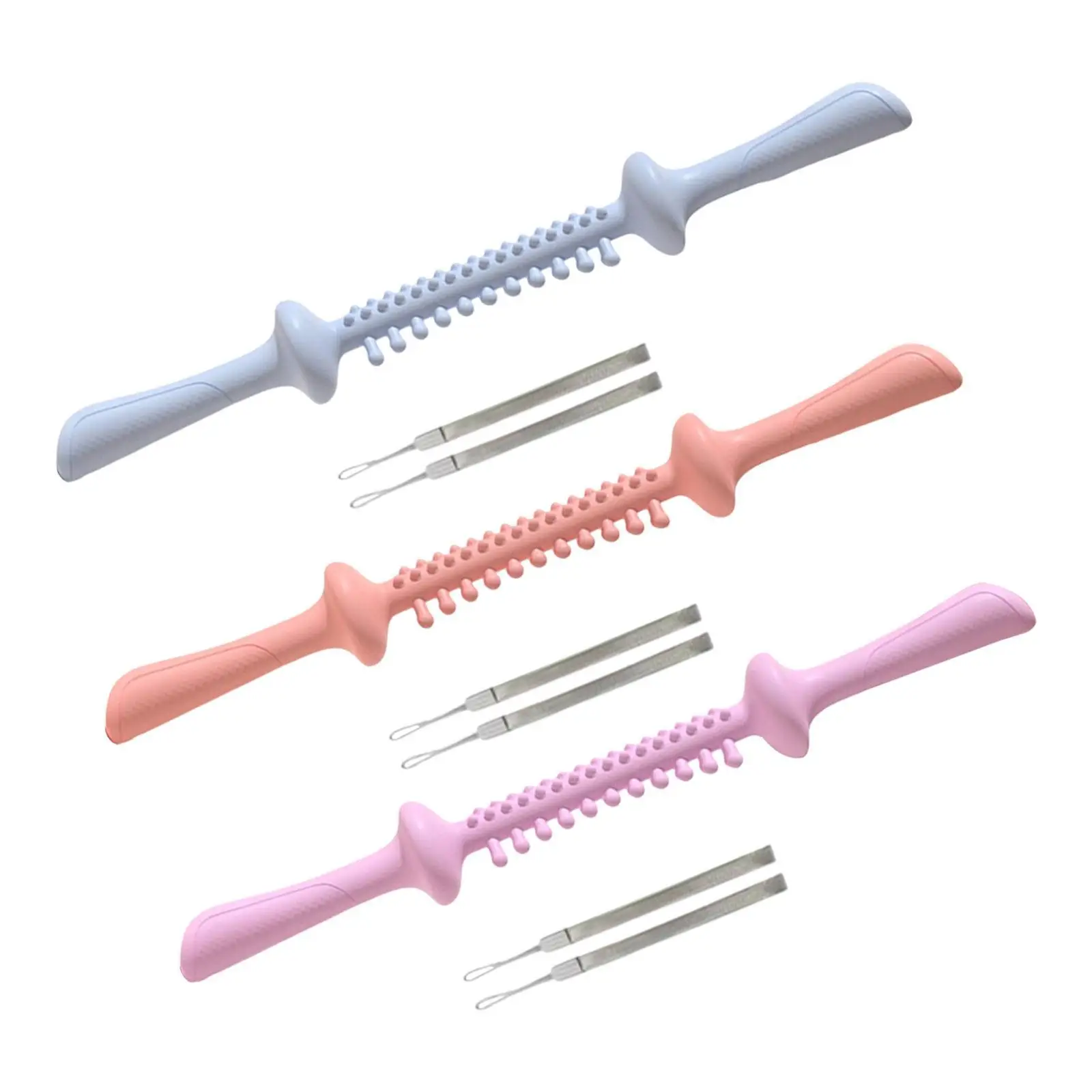 Fascia Massage Roller Scraping Soft Manual Massage Stick for Body Back Neck