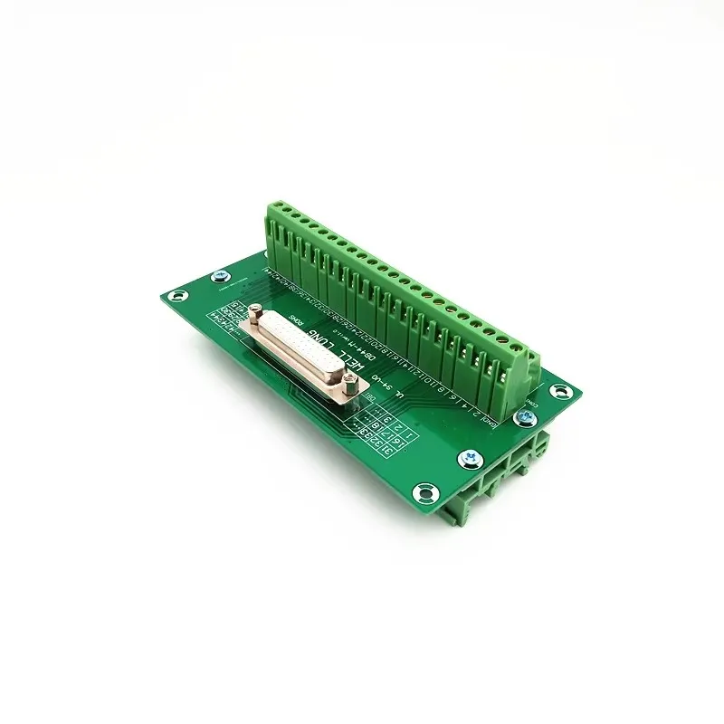 D-SUB DB44 Female Header Breakout Board, Terminal Block, Connector.,Simple DIN Adapter(Bracket)