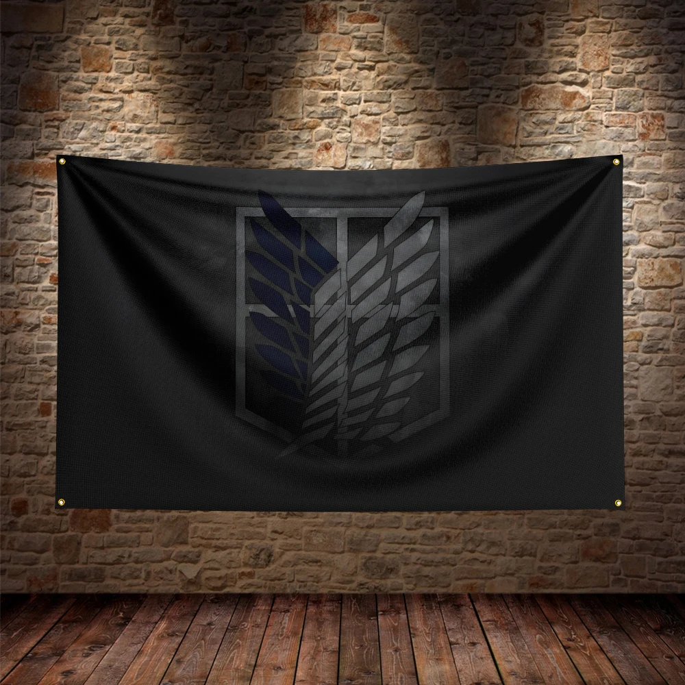 3X5 FT Attack on titan Flag Polyester Printed Other  Banner For Decor