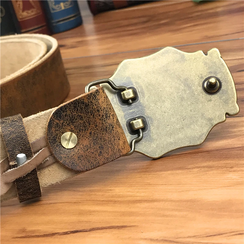 3.8cm Top Geauine Leather Belt Without Buckle Man Belt Ceinture Homme Mens Leather Belts Without Buckles For Men 105-125CM SP05