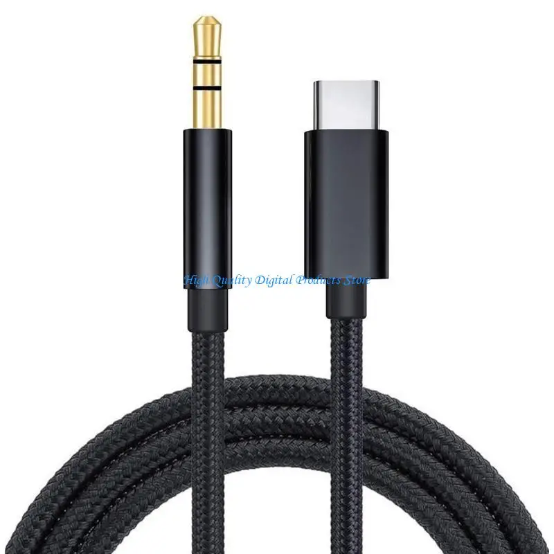 U2JE Type C to 3.5mm Headphone Car Audios Cable USB C to 3.5mm Audios Cable Wear Resistant Stereo Cable 100cm/150cm/200cm
