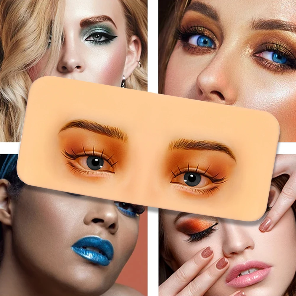 Premium 5D Silicone Eyebrow Tattoo Practice Training Skin Pad for Eye Permanent Makeup Board Beauty Academy Cosmetic Synthetic