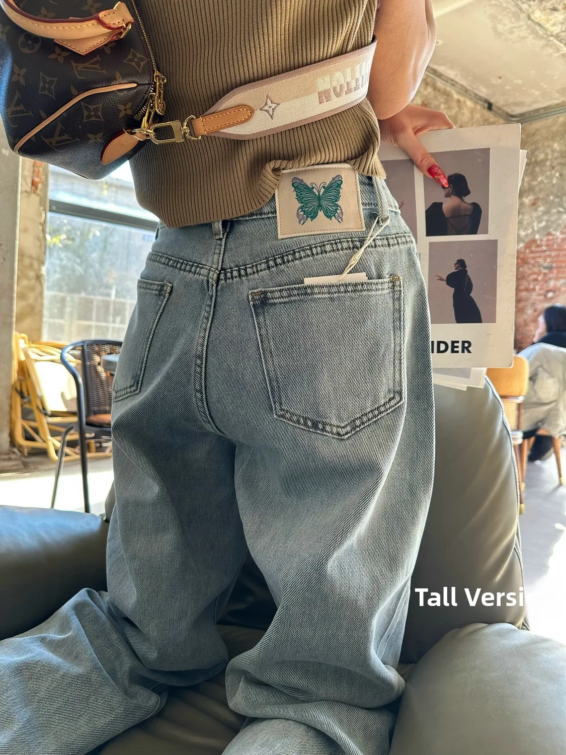 

Джинсы длиной до пола с широкими штанинами, женские свободные утягивающие джинсы прямого кроя с высокой талией, синие весна-лето