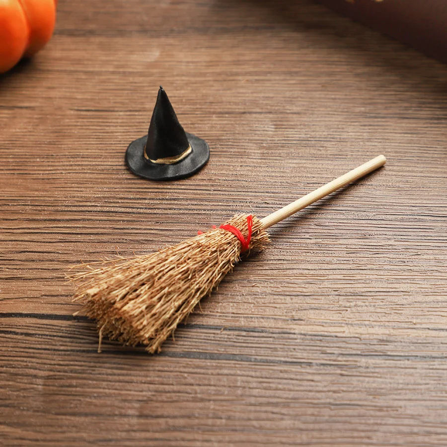 20 Stück Miniatur-Hexenhüte und Mini-Besen, Halloween-Party, Mini-Zaubererhüte, Kuchendekorationen, Hochzeit, Geburtstag, Party, DIY-Basteln – Detail 9