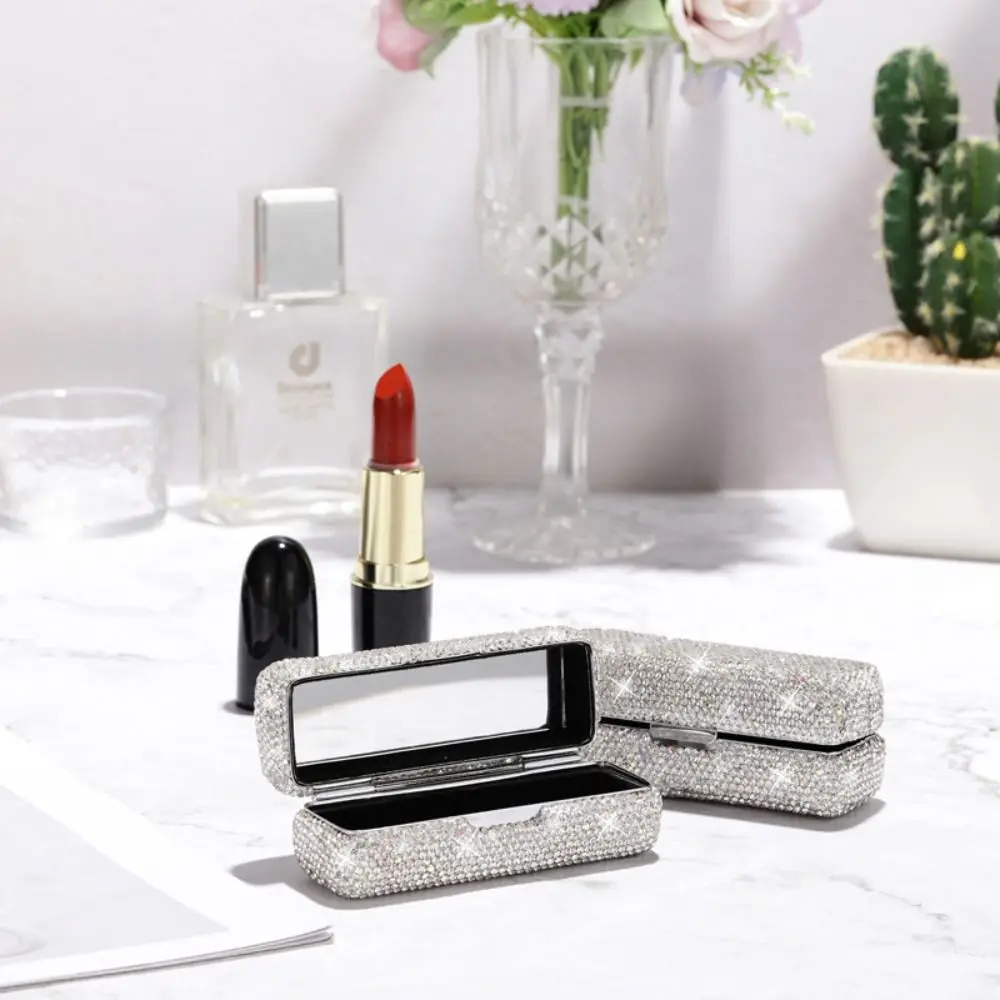 Lipstick Bag Portable Fashion Exquisite Lipstick Box Creative Shiny  Lip Gloss Storage Case