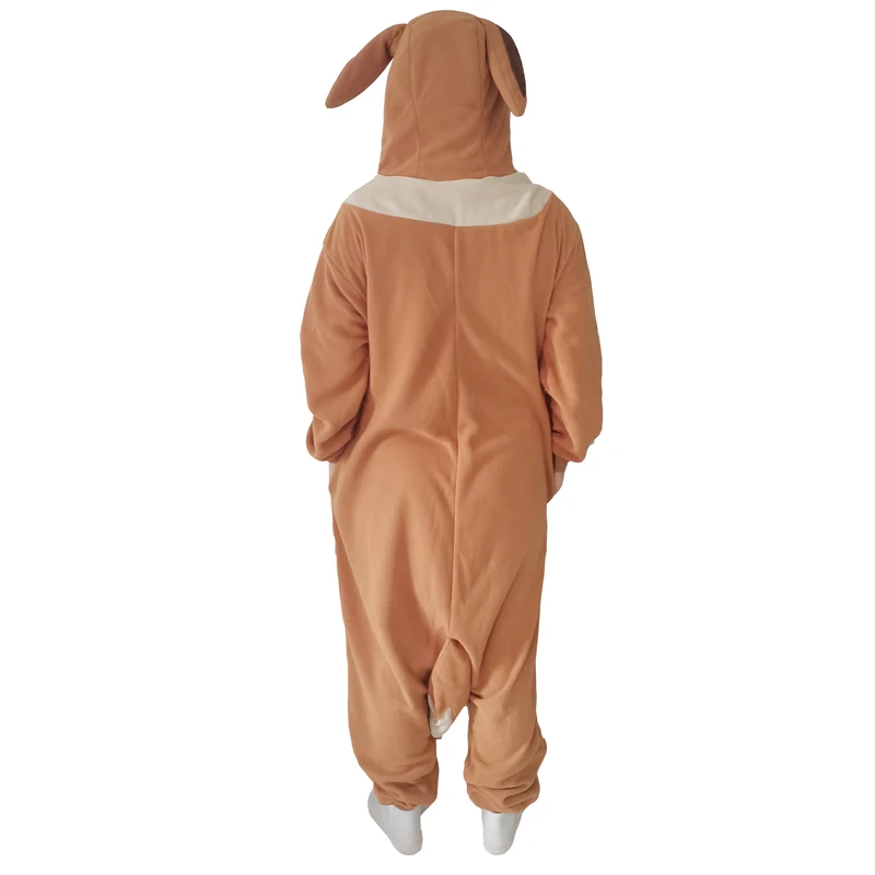 Eevee Onesies Halloween Cosplay Costume for Adults Women Pajamas One-Piece Pijamas Kigurumis Christmas Men Winter Homewear Gift