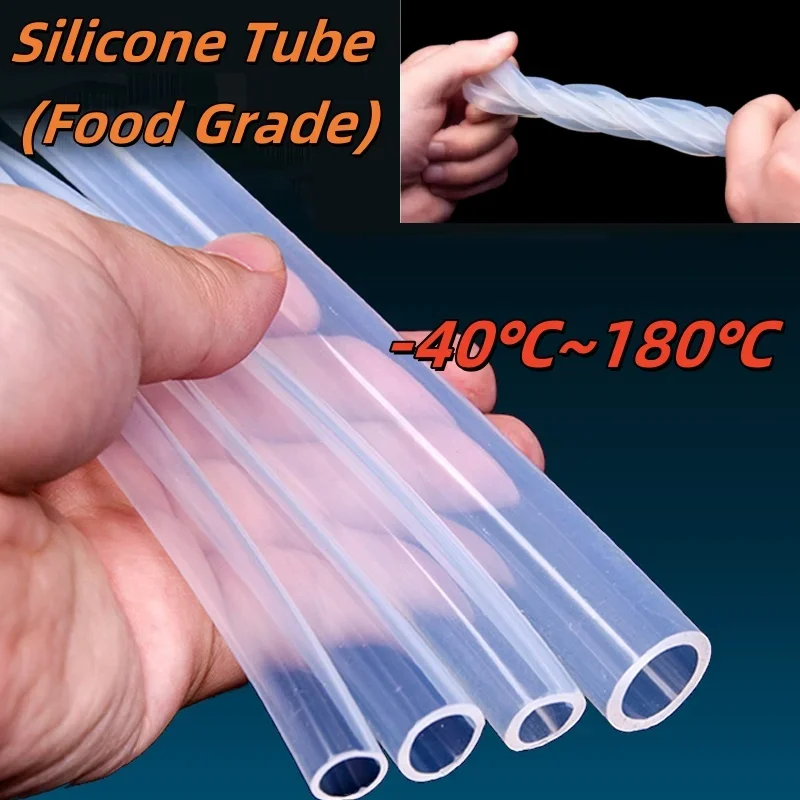 1/2/3 M ท่อซิลิโคนท่อเกรดอาหารโปร่งใสสายยางซิลิโคน ID 2 มม.-15 มม.เครื่องดื่มท่อน้ํา CONNECTOR