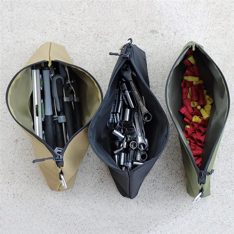 3Pcs Tool Bag Zipper Pouch,File Folders,Multipurpose Storage Organizer Tool Pouches With Zipper For Accessary,Stationary