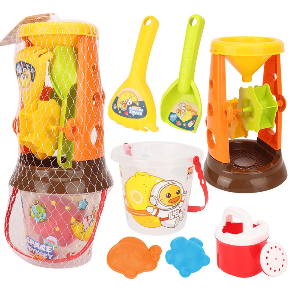 어린이 해변 장난감 세트 만화 카트 삽 모래 물놀이 장난감 야외용
