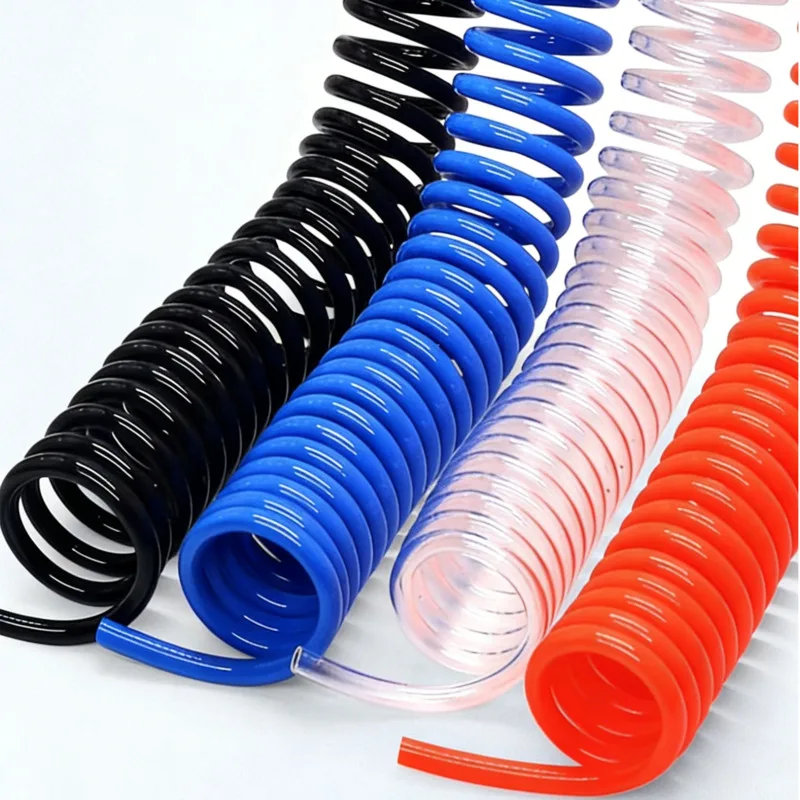 3/6/9/12/15Meters PU Air Compressor Hose Tube Spiral Pipe Pneumatic Polyurethane 6*4mm 8*5 10*6.5 12*8mm Telescopic Spring Tool