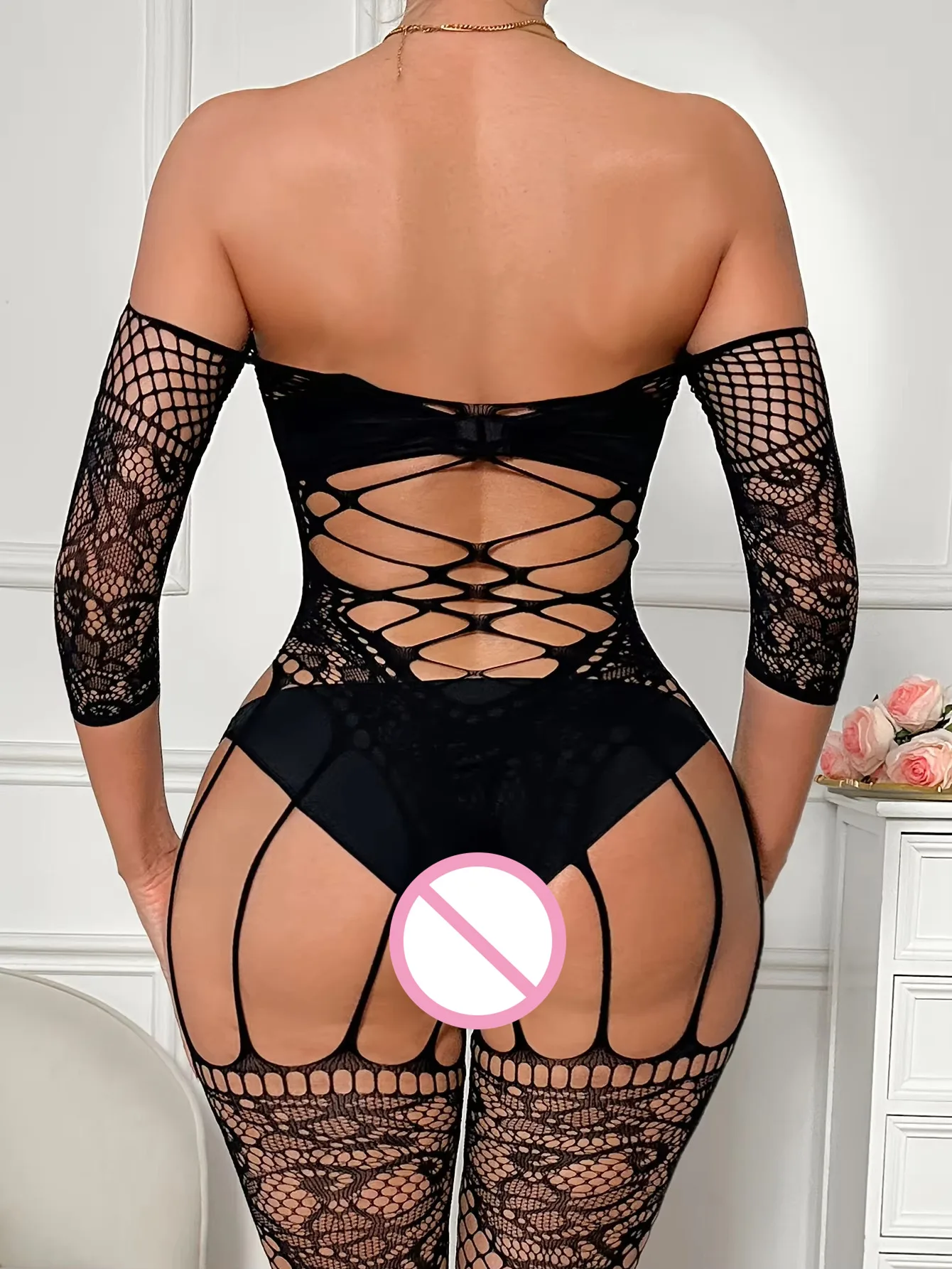 Calze a rete che coprono tutto - Bodystocking Fishnet recensione e prezzo