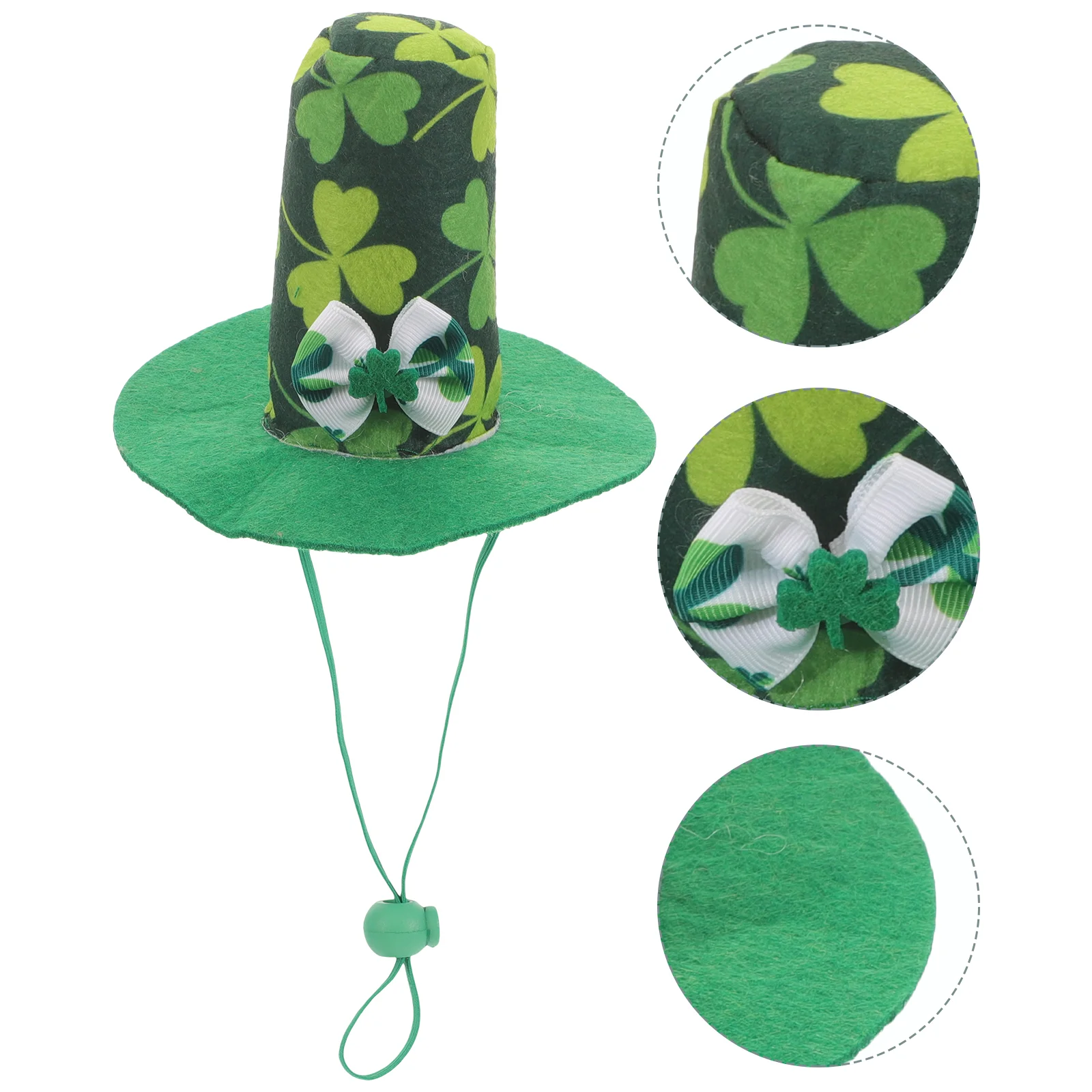 Pet Hat Dog Party Hats Puppy Cosplay St Patrick's Day Costume Cap and Gown Graduation Four Leaf Small