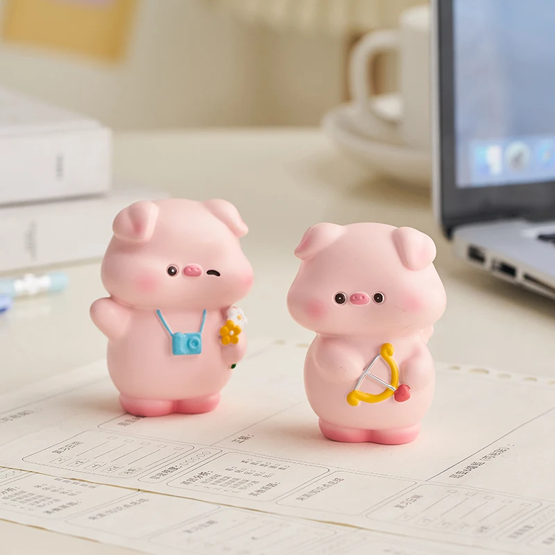 Piggy Desktop ornamentos, Acessórios para casa, Decoração Sala, Figurinhas decorativas