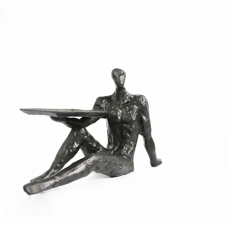 

Модель комнаты, новое китайское украшение, металлические чугунные фигуры, черная бронзовая скульптура, мягкое украшение, постмодернистский европейский стиль