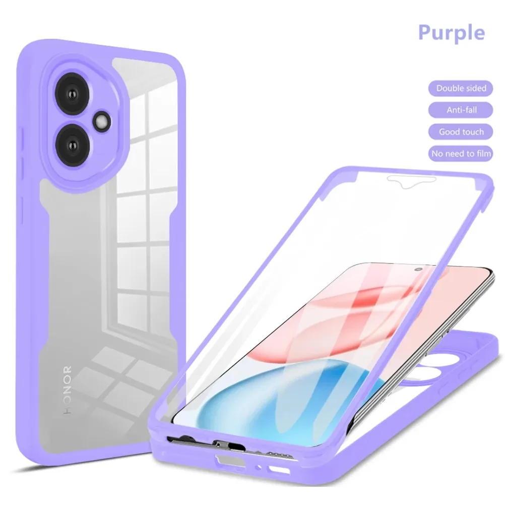 360 Full Body Grade Heavy Duty Arcylic Case For Honor 400 Pro Lite 5G Original Screen 2IN1 Clear Shockproof Bumper Protect Cover